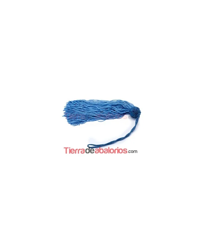 Borla Cuquillo con Bola Nudos 12cm Turquesa