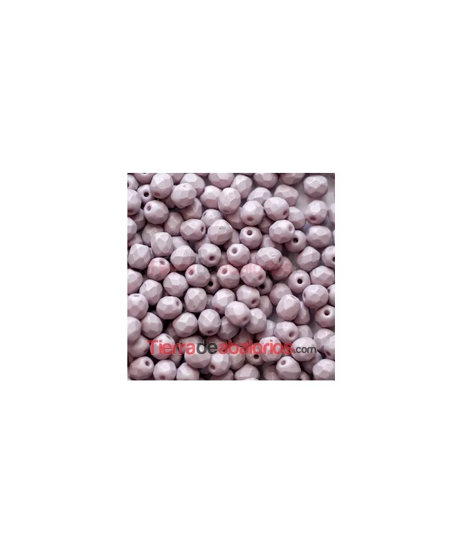 Facetada 4mm Opaque Silk Light Amethyst Matte