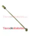 Agujón Alfiler 81mm con Tope Flor, Oro Viejo