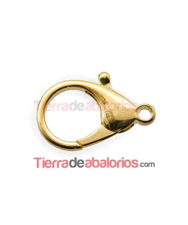 Mosquetón 36x22mm con Anilla, Dorado Mosquetón 36x22mm con Anilla, Dorado