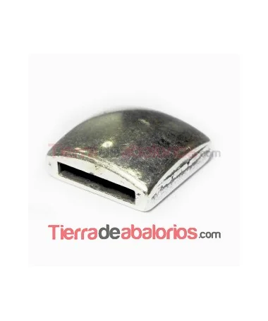 Pasador Cuadrado Liso 18x18mm, Agujero 13x3mm Plateada