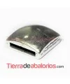 Pasador Cuadrado Liso 18x18mm, Agujero 13x3mm Plateada