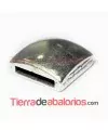 Pasador Cuadrado Liso 18x18mm, Agujero 13x3mm Plateada