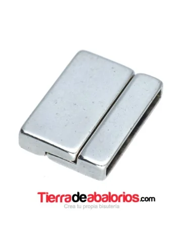 Cierre con Imán 27x20mm, Agujero 25x3mm, Plateado Cierre con Imán 27x20mm, Agujero 25x3mm, Plateado