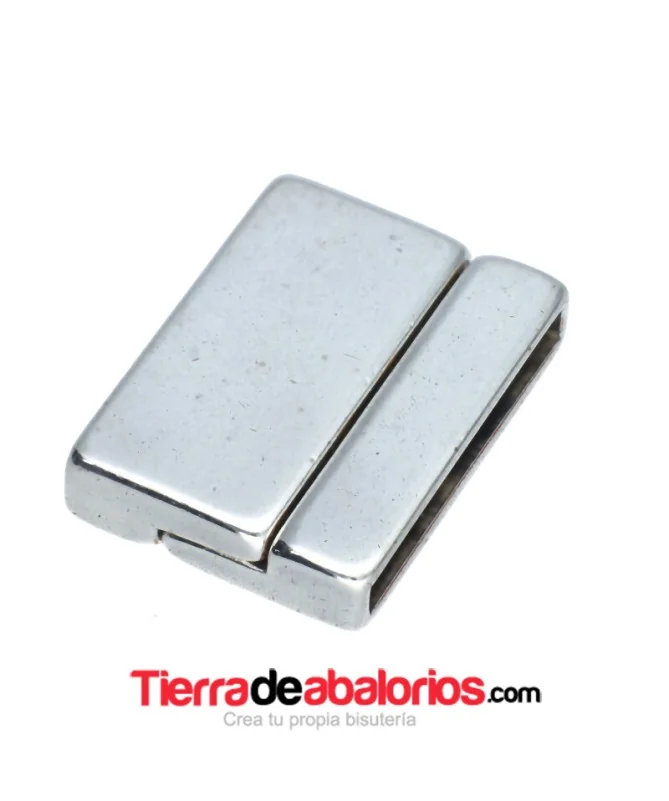 Cierre con Imán 27x20mm, Agujero 25x3mm, Plateado Cierre con Imán 27x20mm, Agujero 25x3mm, Plateado