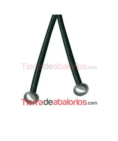 Bola Terminal 5x3,5mm Agujero 2,2mm, Plateada Bola Terminal 5x3,5mm Agujero 2,2mm, Plateada