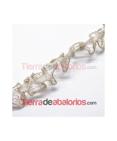 Puntilla Fruncida de Nylon 20mm Beige