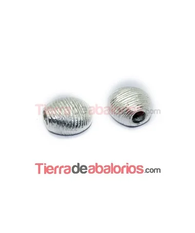 Terminal Rayado 17x15mm Agujero 5mm, Plateado Terminal Rayado 17x15mm Agujero 5mm, Plateado