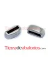 Separador Curvo 15x6mm Agujero 10x2,5mm, Plateado