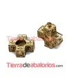 Colgante Cruz 26x22mm con Anilla, Dorado