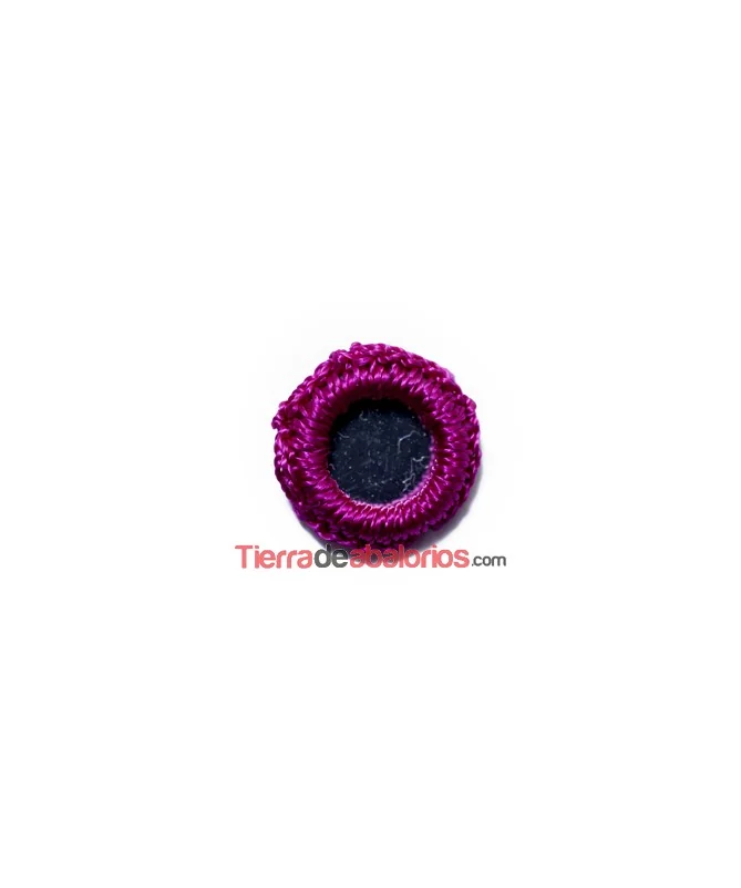 Espejo Bordado 21mm Fucsia