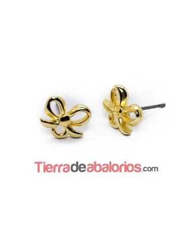 Pendiente Lazo 7,5x9mm, Dorado Pendiente Lazo 7,5x9mm, Dorado