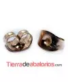 Presión para Pendiente 4,5x6x5mm Acero Baño Oro Rosa