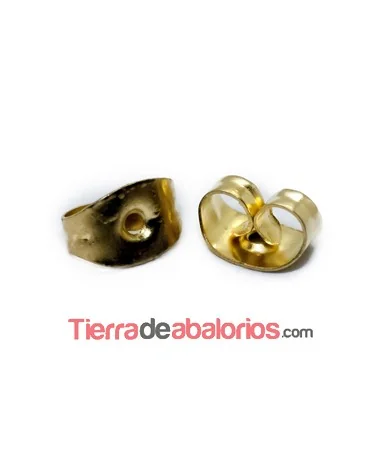 Presión para Pendiente 4,5x6x5mm Acero Baño Oro