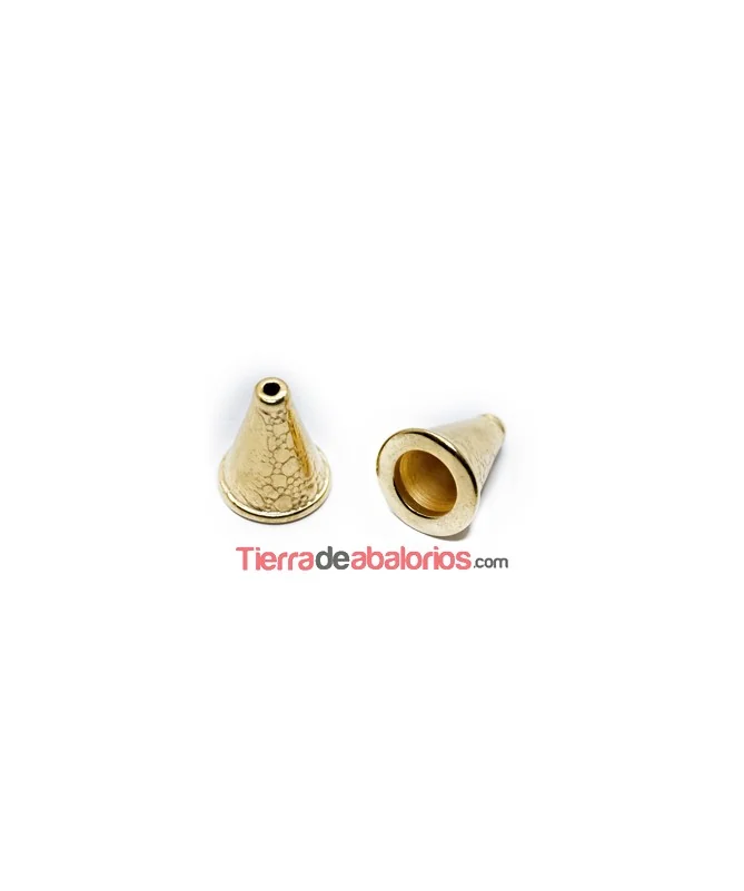 Capuchón Cono 13x5x11mm Agujero 6mm, Dorado