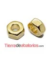 Entrepieza Tuerca 10mm, Agujero 4,6mm Dorado