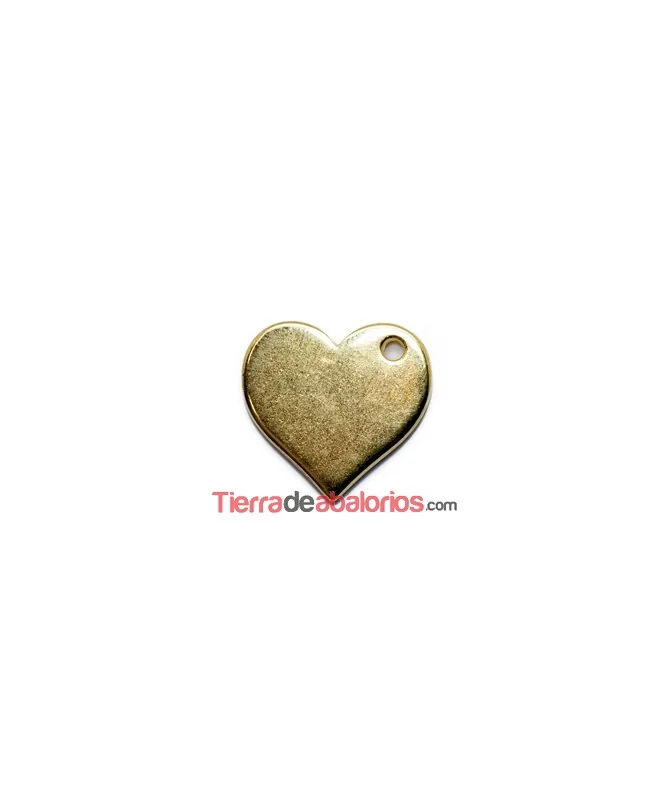 Colgante Corazón 20x19mm, Dorado Colgante Corazón 20x19mm, Dorado