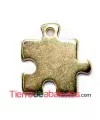 Colgante Puzzle 21x21mm, Dorado