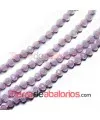 Tira de Facetadas Achatadas 4x3mm Rosa Opaco