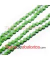 Tira de Facetadas Achatadas 4x3mm Verde Opaco