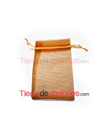 Bolsa de Organza 10x15cm. Naranja