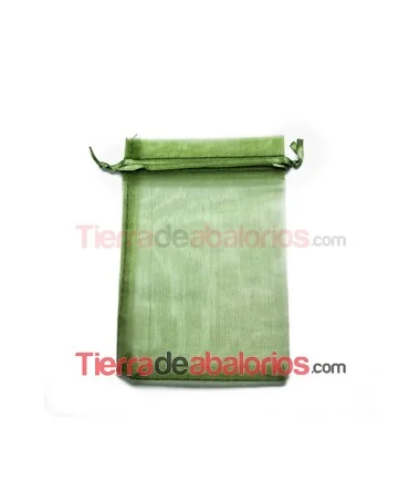 Bolsa de Organza 10x15cm. Verde Oliva