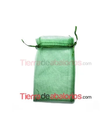 Bolsa de Organza 10x15cm. Verde Pradera