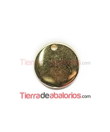 Colgante Disco Redondo 20mm, Dorado Colgante Disco Redondo 20mm, Dorado