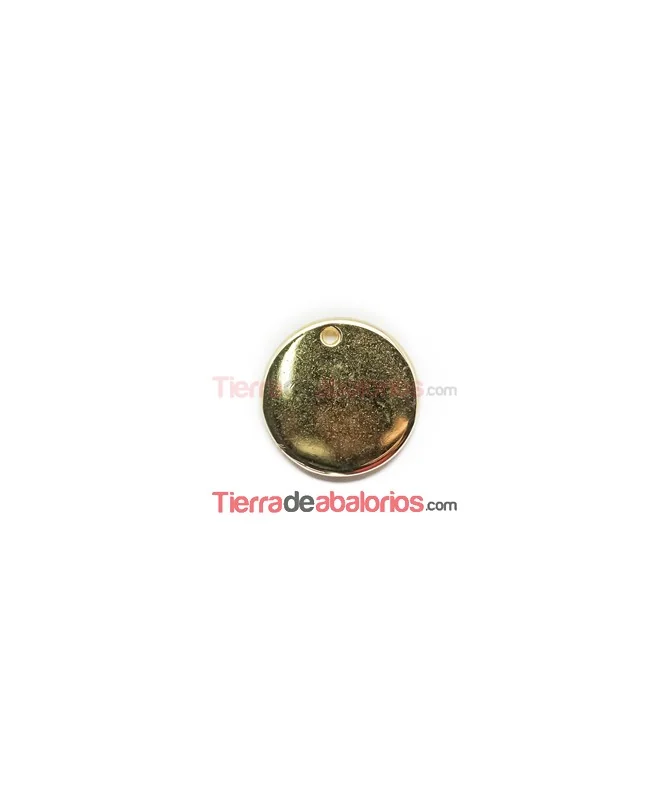 Colgante Disco Redondo 20mm, Dorado Colgante Disco Redondo 20mm, Dorado