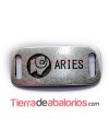 Entrepieza Curvada 38x16mm Aries, Plateada