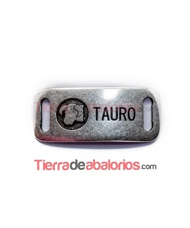 Entrepieza Curvada 38x16mm Tauro, Plateada