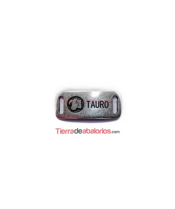 Entrepieza Curvada 38x16mm Tauro, Plateada