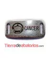 Entrepieza Curvada 38x16mm Cancer, Plateada