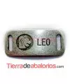 Entrepieza Curvada 38x16mm Leo, Plateada