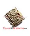 Cierre Filigrana 22x12mm para 5 vueltas, Dorado