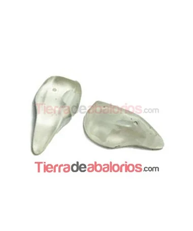 Cabujón Resina Gota Irregular 20x10mm, Blanco