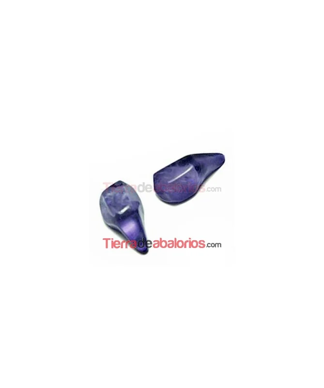 Cabujón Resina Gota Irregular 20x10mm, Morado