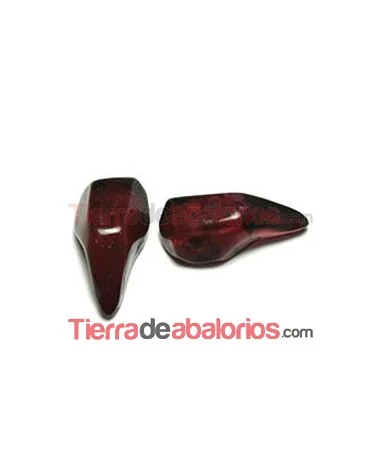 Cabujón Resina Gota Irregular 20x10mm, Vino