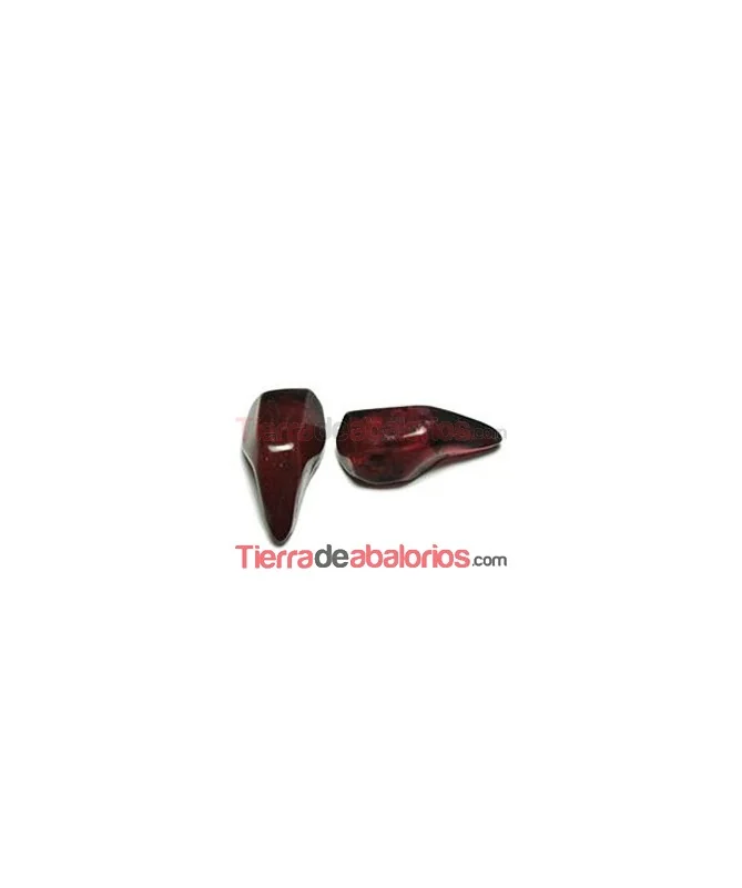 Cabujón Resina Gota Irregular 20x10mm, Vino