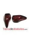 Cabujón Resina Gota Irregular 20x10mm, Vino