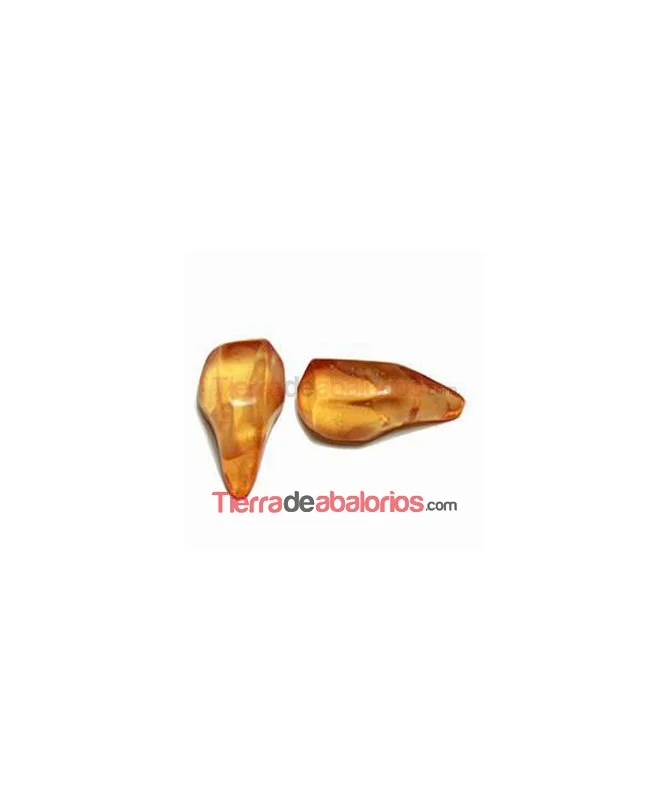 Cabujón Resina Gota Irregular 20x10mm, Champan