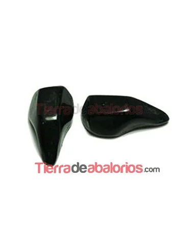 Cabujón Resina Gota Irregular 20x10mm, Negro