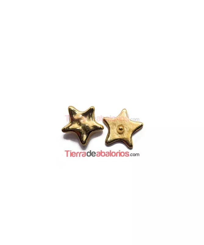 Estrella 28mm para Brazalete con Pin y Silicona, Dorada