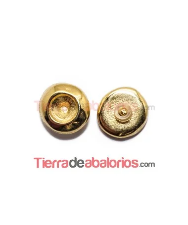 Rondel 16mm para Brazalete con Pin y Silicona, Dorado Rondel 16mm para Brazalete con Pin y Silicona, Dorado