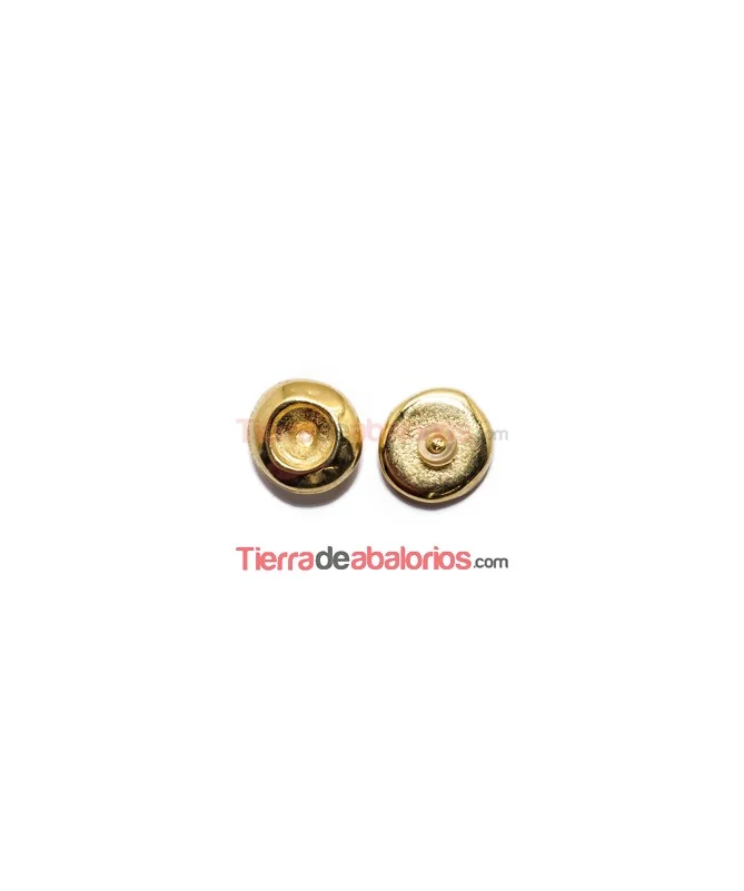 Rondel 16mm para Brazalete con Pin y Silicona, Dorado