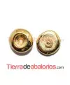 Rondel 16mm para Brazalete con Pin y Silicona, Dorado