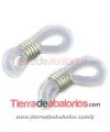 Goma para Gafas con Espiral Opalino-Plateado
