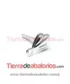 Pendiente Flor de Lis 8x5mm con Anilla, Plata de Ley