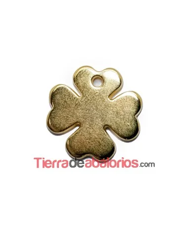 Colgante Trébol 4 Hojas 20mm, Dorada Colgante Trébol 4 Hojas 20mm, Dorada