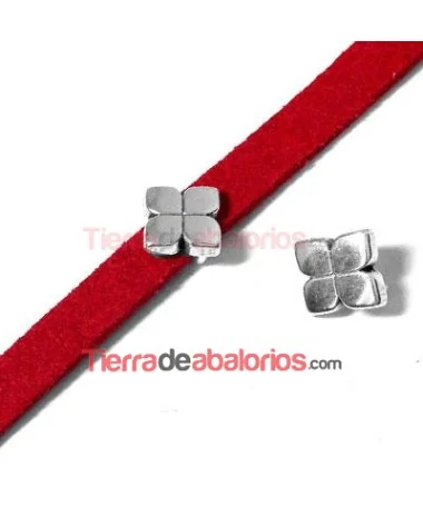 Entrepieza Pasador Flor 7,5x7,5mm Agujero 5,2x2,2mm Plateada Entrepieza Pasador Flor 7,5x7,5mm Agujero 5,2x2,2mm Plateada